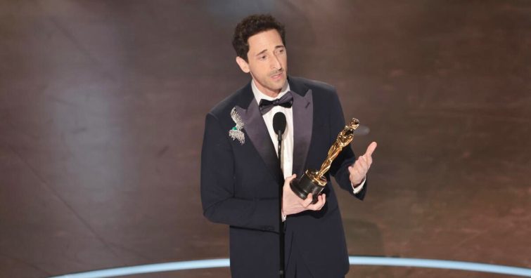 Elképesztő beszédet mondott Adrien Brody az Oscar-gálán - Még Guinness-rekordot is döntött vele